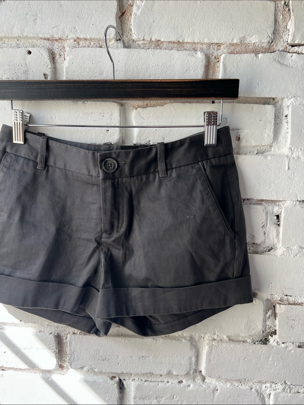 Dark grey Women's Cuffed Shorts talula fold shorts - Picture 2 of 5